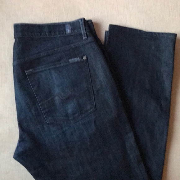 ❤️... 7 for all Mankind Indigo Dark Blue Jeans - Picture 1 of 5